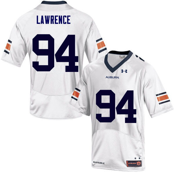 Auburn Tigers Men's Devaroe Lawrence #94 White Under Armour Stitched College NCAA Authentic Football Jersey WHC2074YD